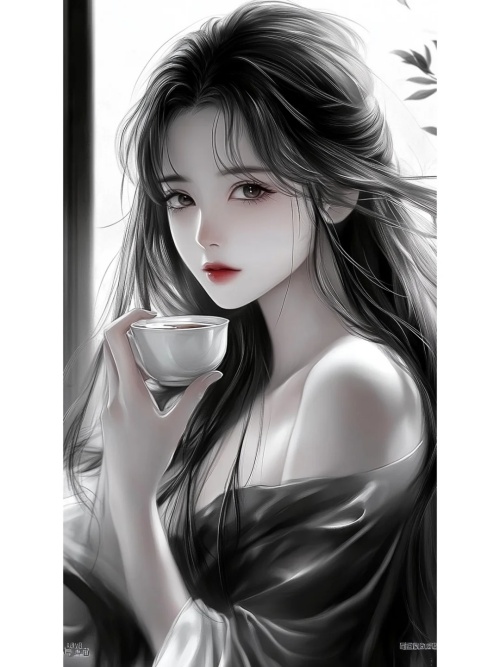 MJ壁纸_喝茶美女（带咒语）_4_会懂AI的小弟_来自小红书网页版.jpg